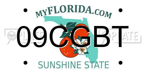 09CGBT Florida License Plate