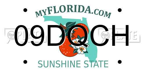 09DQCH Florida License Plate