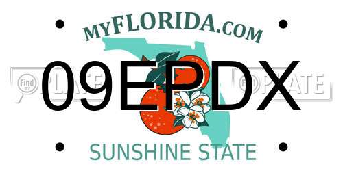 09EPDX Florida License Plate
