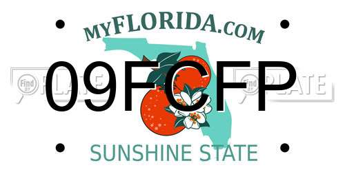 09FCFP Florida License Plate