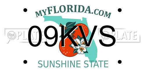09KVS Florida License Plate