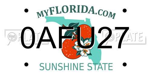 0AFU27 Florida License Plate