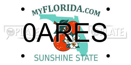 0ARES Florida License Plate