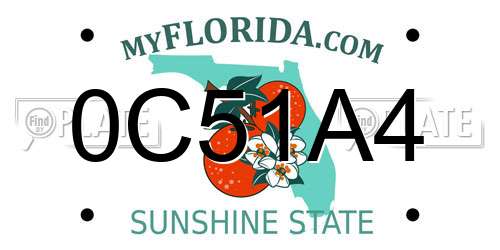 0C51A4 Florida License Plate