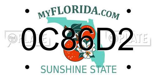 0C86D2 Florida License Plate