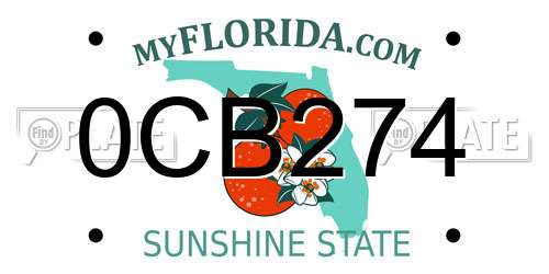 0CB274 Florida License Plate