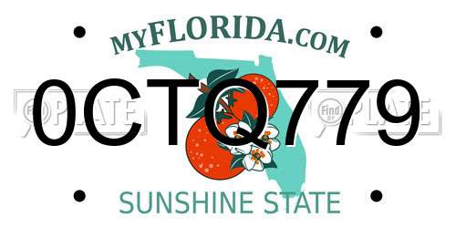 0CTQ779 Florida License Plate
