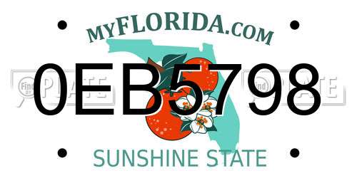 0EB5798 Florida License Plate