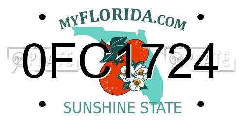 0FC1724 Florida License Plate