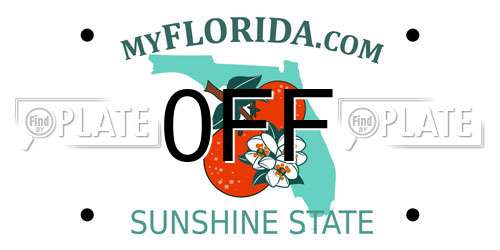 0FF Florida License Plate
