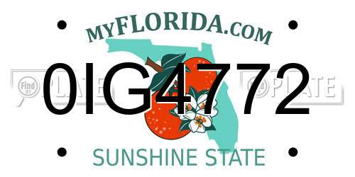 0IG4772 Florida License Plate