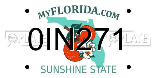 0IN271 Florida License Plate