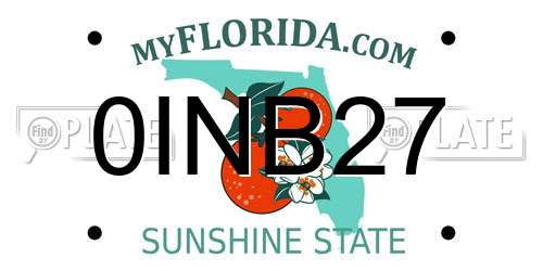 0INB27 Florida License Plate
