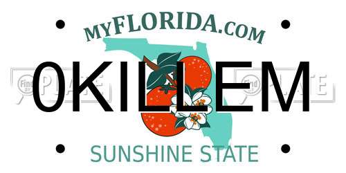 0KILLEM Florida License Plate