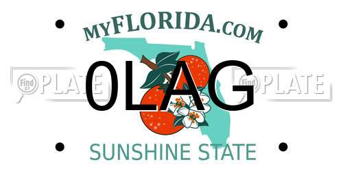 0LAG Florida License Plate