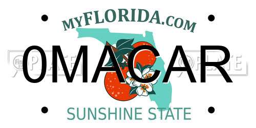 0MACAR Florida License Plate