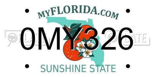 0MY326 Florida License Plate