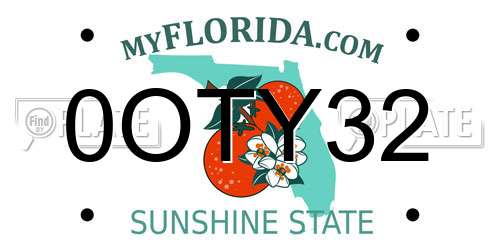 0OTY32 Florida License Plate