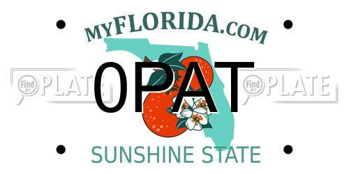 0PAT Florida License Plate