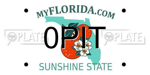 0PIT Florida License Plate