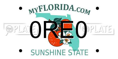 0RE0 Florida License Plate