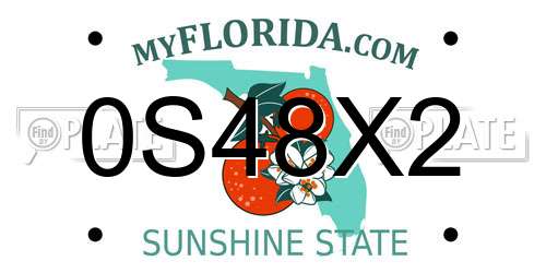 0S48X2 Florida License Plate