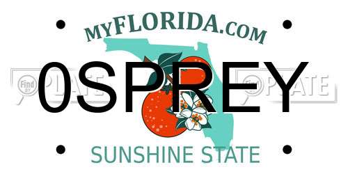 0SPREY Florida License Plate