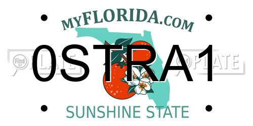0STRA1 Florida License Plate