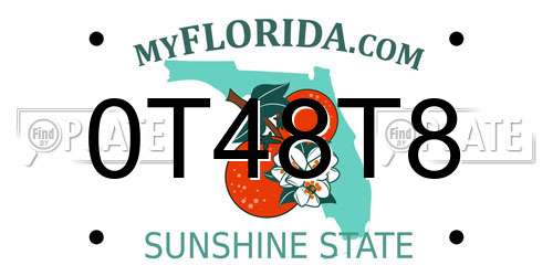 0T48T8 Florida License Plate