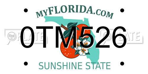 0TM526 Florida License Plate