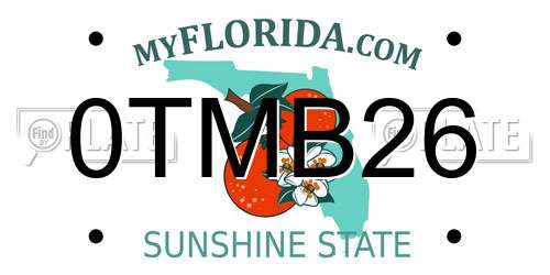 0TMB26 Florida License Plate