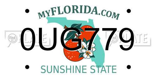0UG779 Florida License Plate