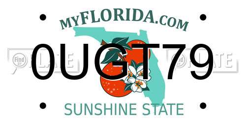 0UGT79 Florida License Plate