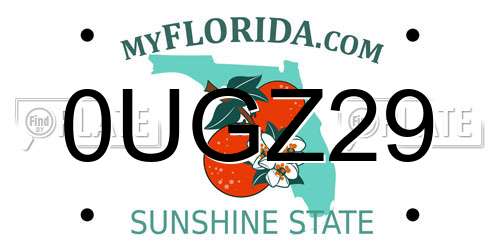 0UGZ29 Florida License Plate