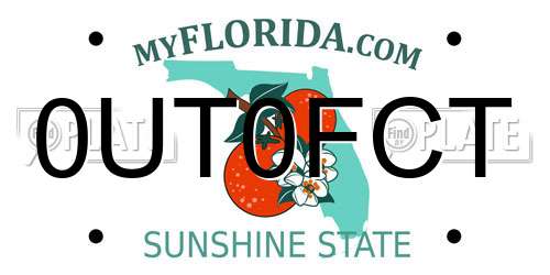 0UT0FCT Florida License Plate