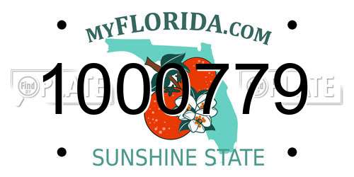 1000779 Florida License Plate