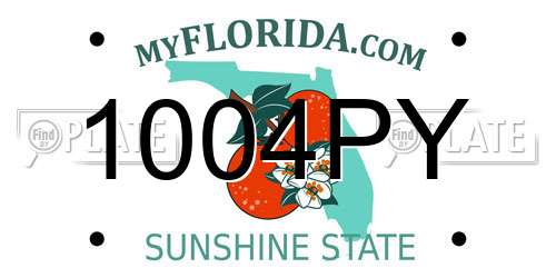 1004PY Florida License Plate