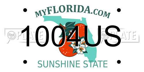 1004US Florida License Plate