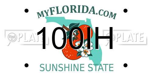 100IH Florida License Plate