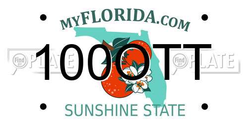 100OTT Florida License Plate