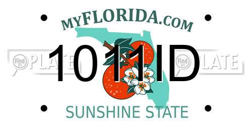 1011ID Florida License Plate