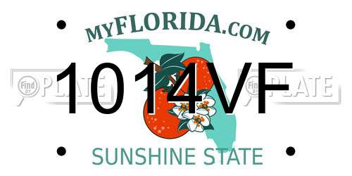 1014VF Florida License Plate
