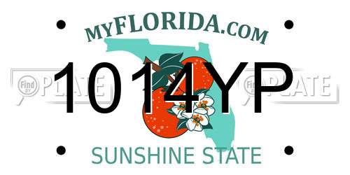 1014YP Florida License Plate