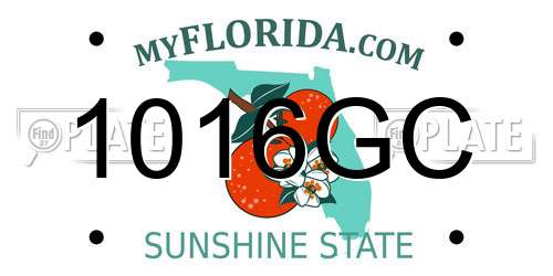 1016GC Florida License Plate