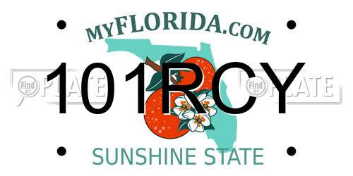 101RCY Florida License Plate