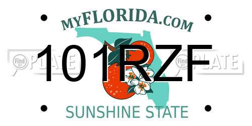 101RZF Florida License Plate