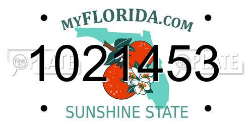 1021453 Florida License Plate