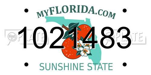 1021483 Florida License Plate