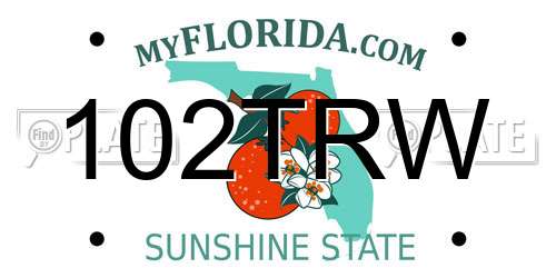 102TRW Florida License Plate