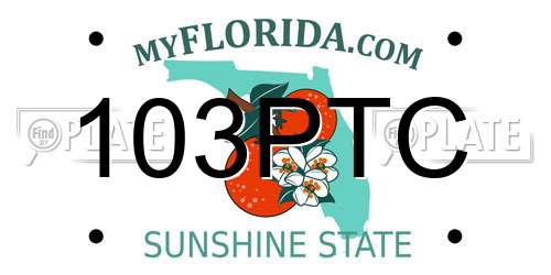 103PTC Florida License Plate
